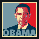 OBAMA POP ART POSTER<br><div class="desc">Portrait de Barack Obama comme président élu avec un effet d'affiche pop avec son nom en gras sous son portrait. Barack Hussein Obama II est un homme politique américain qui a été le 44ème président des Etats-Unis de 2009 à 2017.</div>