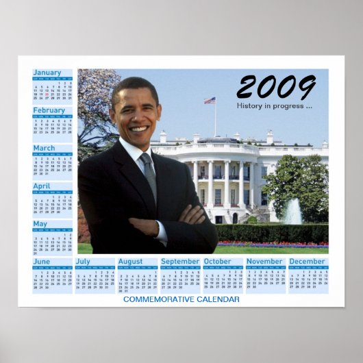 Obama Poster - 2009 Herdenkingskalender (Voorkant)