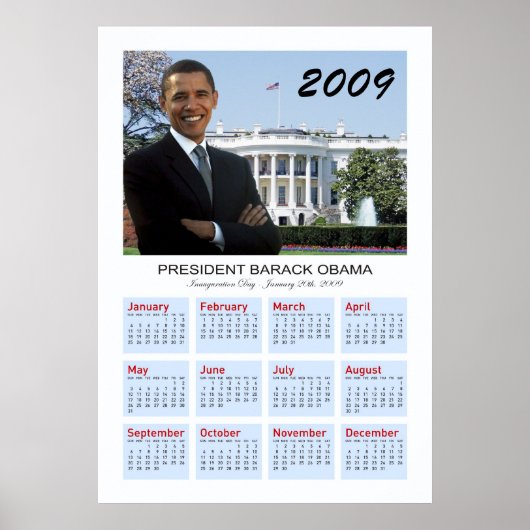 Obama Poster - 2009 wandkalender (Voorkant)