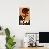 Obama - Poster Brown Hope Dark (Bureau à domicile)