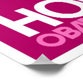 Obama - Poster rose foncé Hope (Coin)