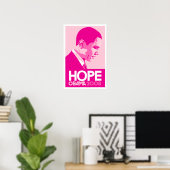 Obama - Poster rose Hope (Bureau à domicile)