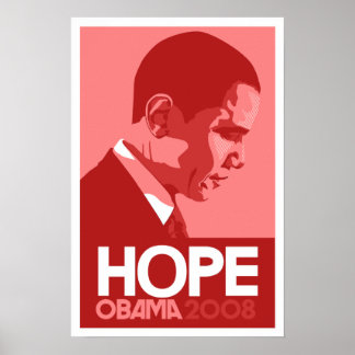Obama - Poster rouge Hope