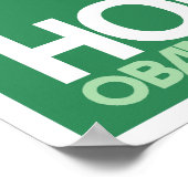 Obama - Poster vert Hope (Coin)