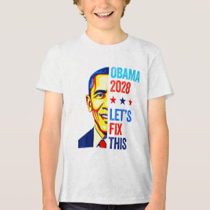 Obama President 2028 Obama _2 Tri-Blend Shirt