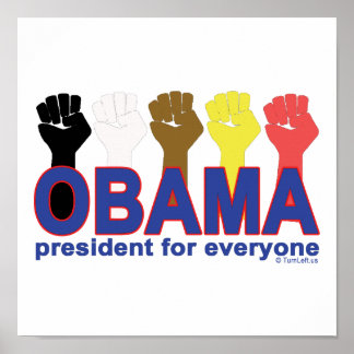 OBAMA-PRESIDENT VOOR IEDEREEN POSTER