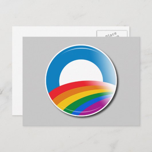 Obama Pride-Button Briefkaart (Voorkant / Achterkant)