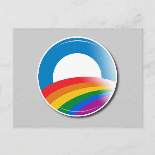 Obama Pride-Button Briefkaart (Voorkant)