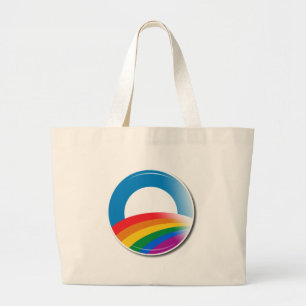 Obama Pride Button Grote Tote Bag