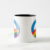 Obama Pride Button Tweekleurige Koffiemok (Center)