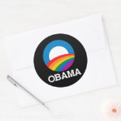 Obama Pride Ronde Sticker (Envelop)