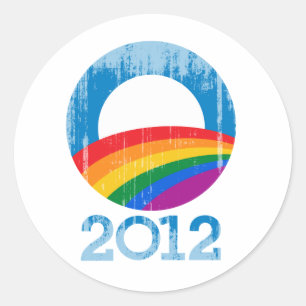 Obama Pride Ronde Sticker