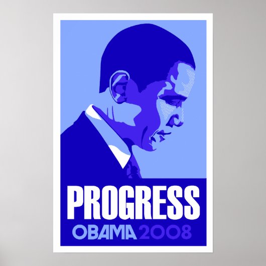 Obama - Progress Blue Poster (Voorkant)