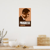 Obama - Progress Dark Brown Poster (Keuken)