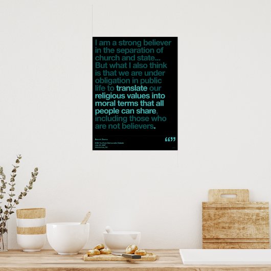 Obama Quotes Poster (Keuken)