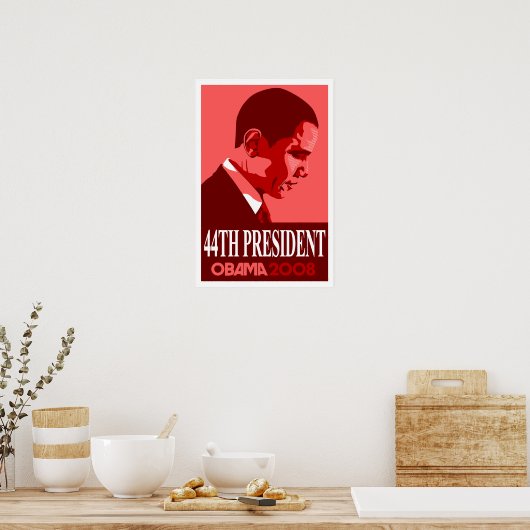 Obama Red 44th President Poster 3 (Cuisine)