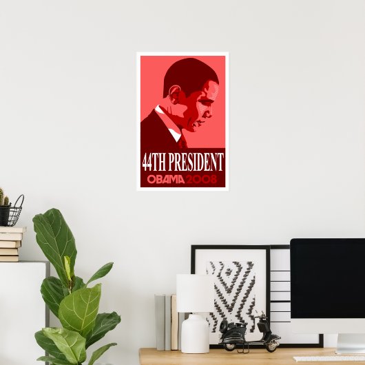 Obama Red 44th President Poster 3 (Bureau à domicile)