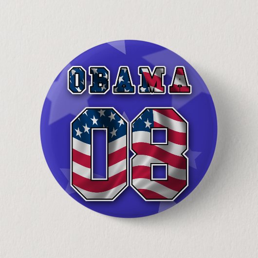 OBAMA RED WHITE EN BLUE BUTTON (Voorkant)
