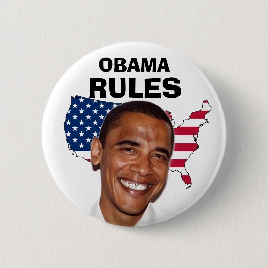 OBAMA, REGELS RONDE BUTTON 5,7 CM (Voorkant)