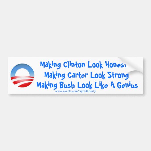 Obama Relativiteit Bumpersticker (Voorkant)