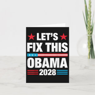 Obama Retro Patriotic 2028 laat dit oplossen Kaart