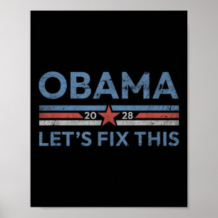 Obama Retro Patriottische 2028 Politieke Prote Poster