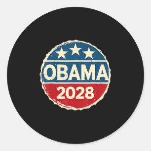 Obama Retro Patriottische 2028 Politieke Prote Ronde Sticker