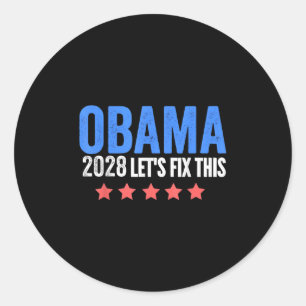 Obama  Retro Patriottische 2028 Politieke Prote Ronde Sticker