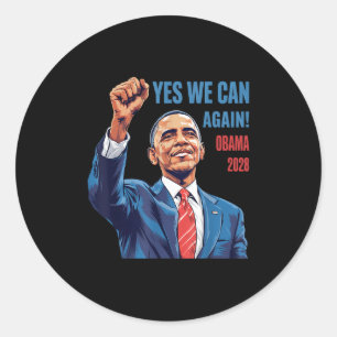 Obama Retro Patriottische 2028 Politieke Prote Ronde Sticker