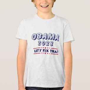 Obama Retro Patriottische 2028 Politieke Prote Tri-Blend Shirt