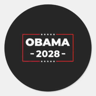 Obama Retro Patriottische 2028 Politieke Protestbi Ronde Sticker