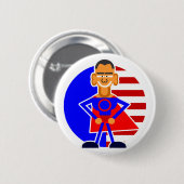 OBAMA RONDE BUTTON 5,7 CM (Voorkant /achterkant)