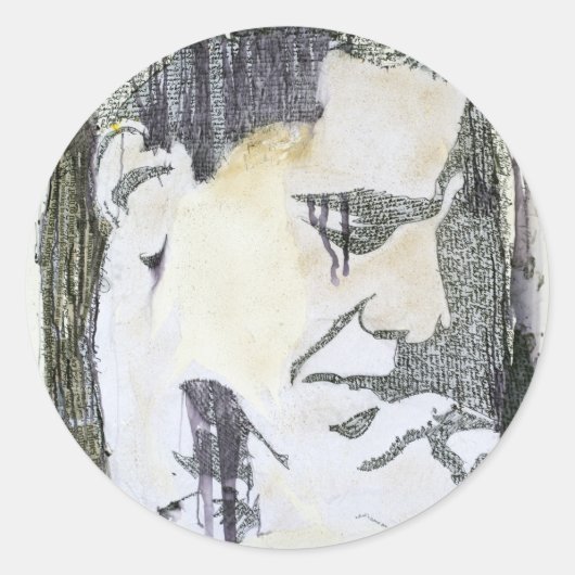 "Obama" Ronde Sticker (Voorkant)