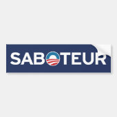 Obama SABOTEUR Bumpersticker (Voorkant)