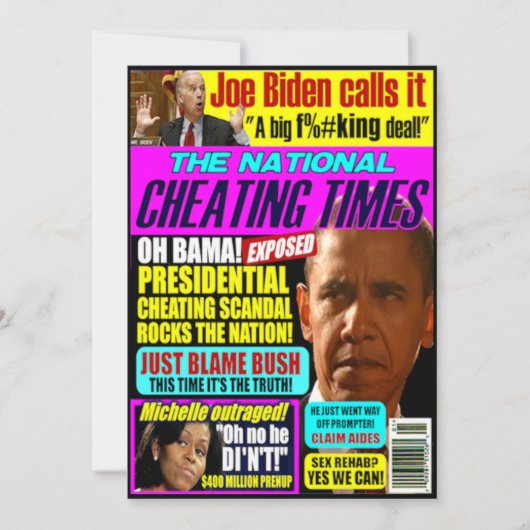 Obama Scandal Wenskaart Kaart (Voorkant)