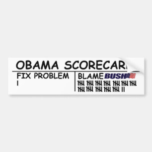 Obama Scorecard - Bijgewerkt Bumpersticker