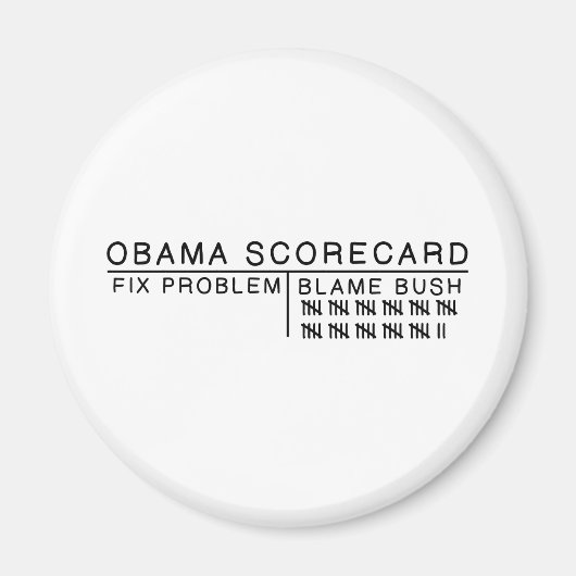 Obama-scorekaart Magneet (Voorkant)