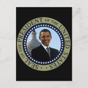 Obama Seal Gold Briefkaart