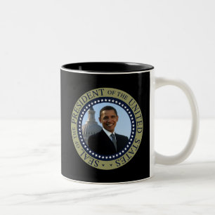 Obama Seal Gold Tweekleurige Koffiemok