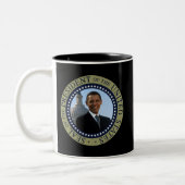 Obama Seal Gold Tweekleurige Koffiemok (Links)