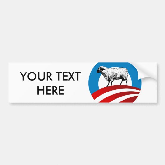 OBAMA SHEEP BUMPERSTICKER (Voorkant)
