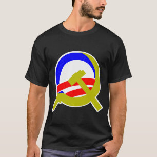 Obama Sickle en Hammer Dark T-shirt