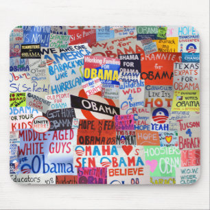 Obama Sign Collage Mousepad Muismat