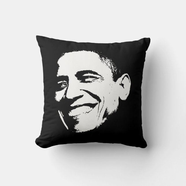 Obama Smile Stencil Side Kussen (Voorkant)
