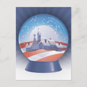 obama snow wereldbol briefkaart