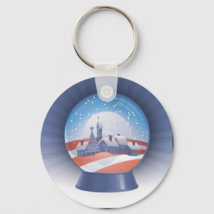obama snow wereldbol sleutelhanger