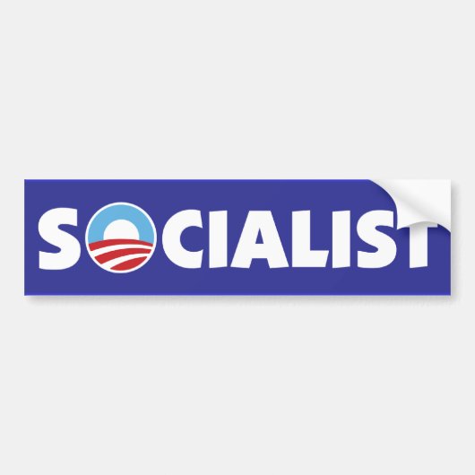 Obama Socialist Bumpersticker (Voorkant)