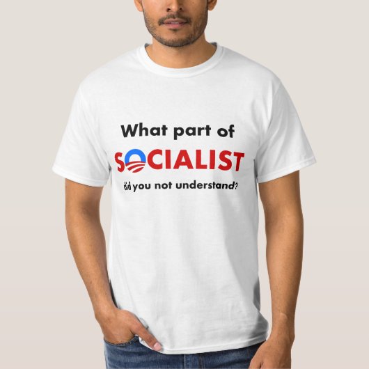 Obama Socialist T-shirt (Voorkant)