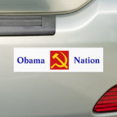 Obama Socialistische vlakte Bumpersticker (Op auto)