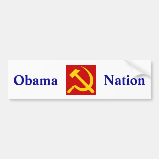 Obama Socialistische vlakte Bumpersticker (Voorkant)